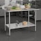 Flash Furniture Reese 430 Stainless Steel 18 Gauge 30-in x 48-in Table w/Adjustable Shelf and 4-in Backsplash NH-WT-3048-GG-B4-GG - alternate 3